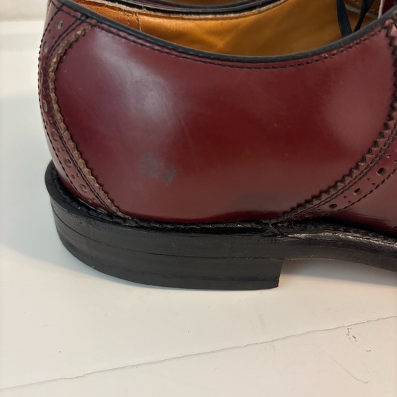 Sebago Men's Red /Burgundy Leather Lace Up Oxford Formal Dress Shoes Size 9 - Picture 6 of 11